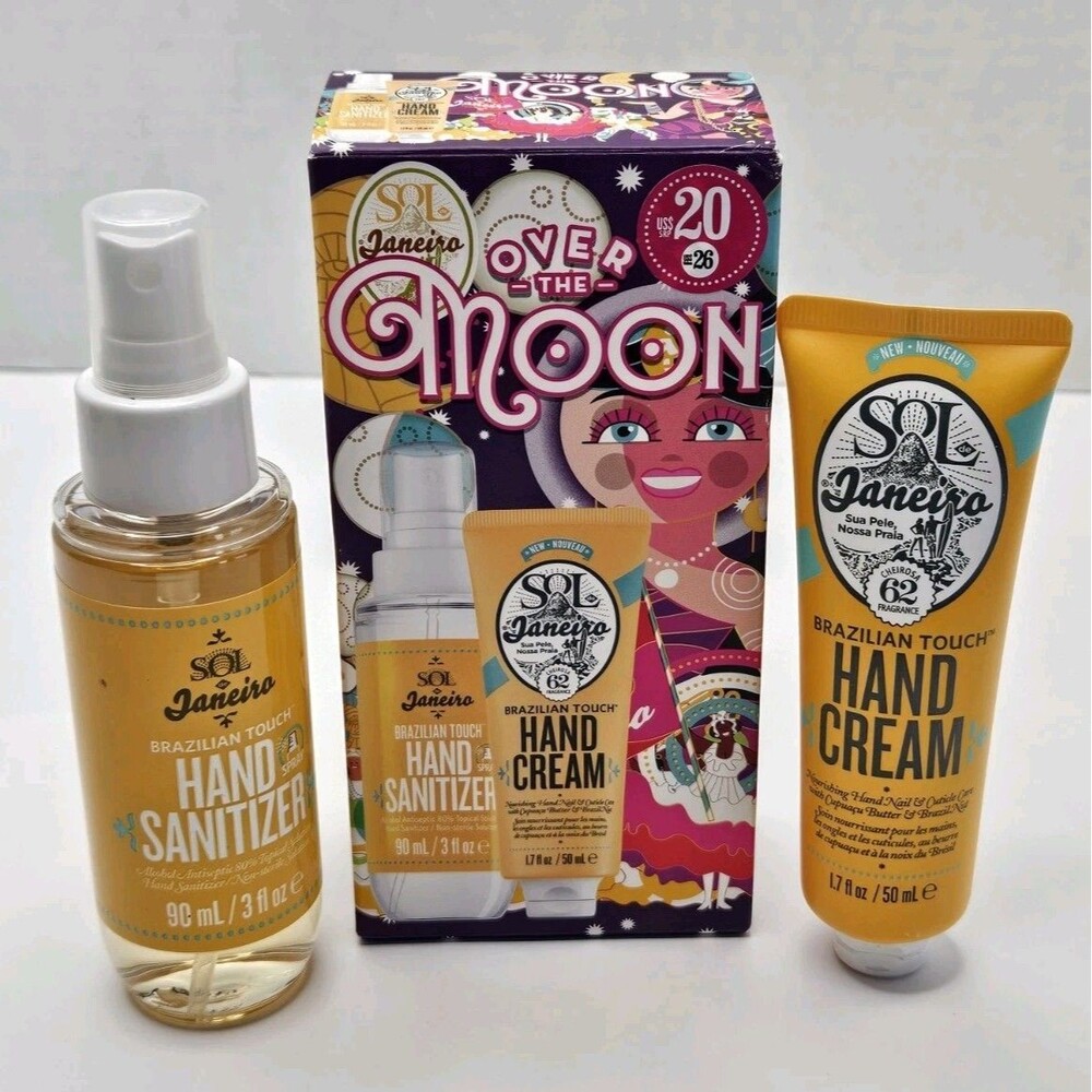 Sol De Janeiro Over The Moon Hand Sanatizer & Brazilian Touch Hand Cream 2pc Set